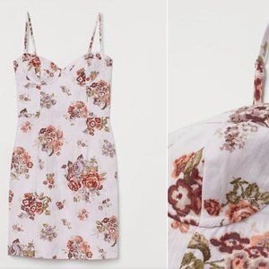 NWT Brock Collection x H&M Floral Mini Corset Dress Sz Medium M